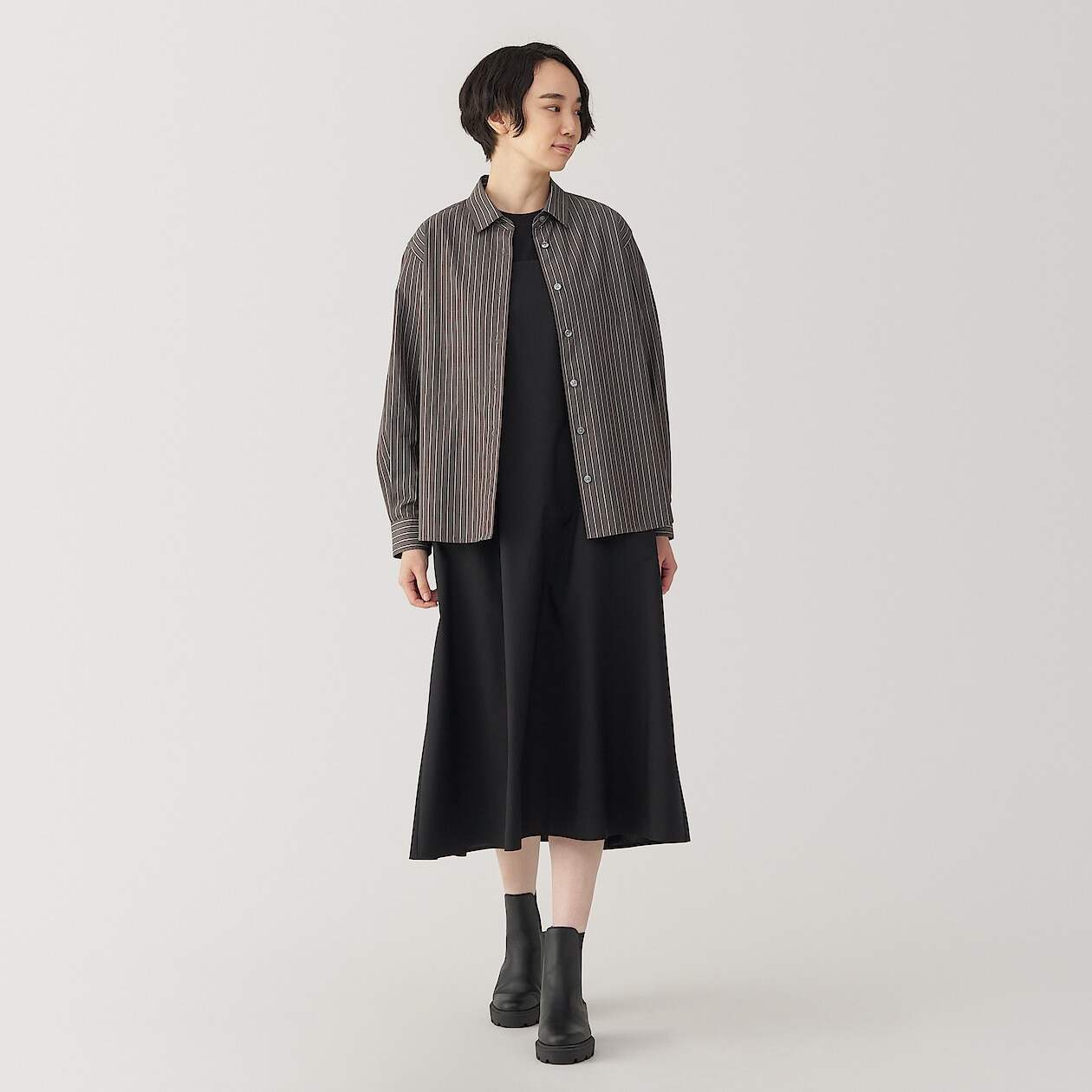 Women's Washed broadcloth regular collar Long Sleeve shirt