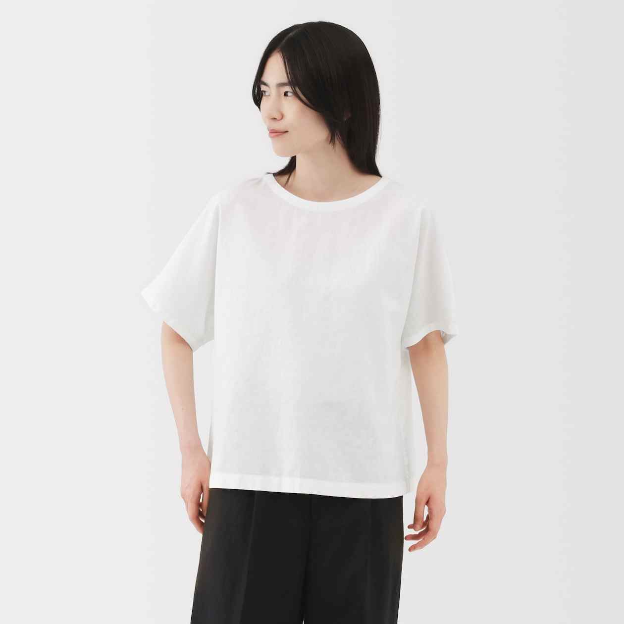 MUJI | Hemp cotton Short Sleeve blouse