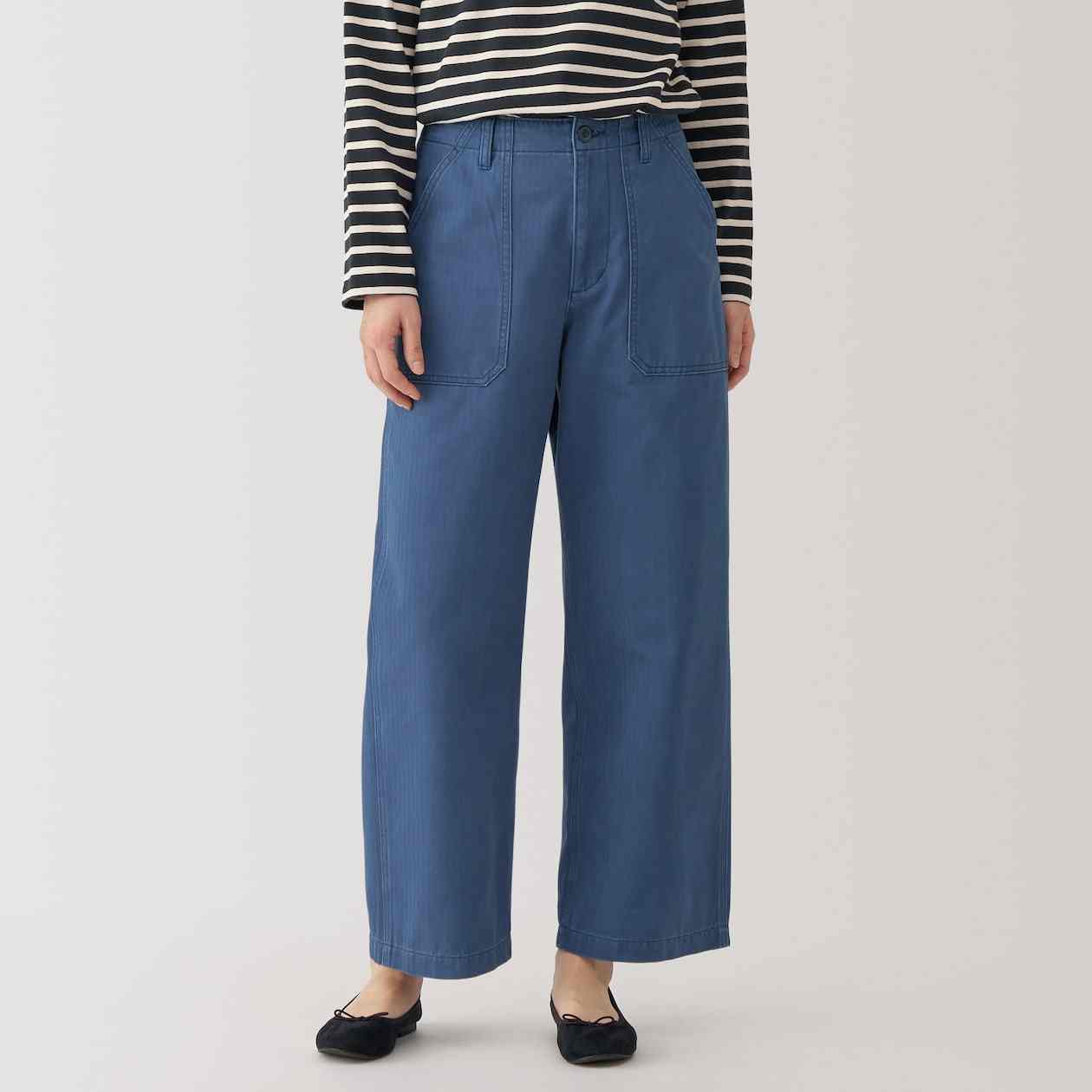 Women's Washed herringbone Baker pants