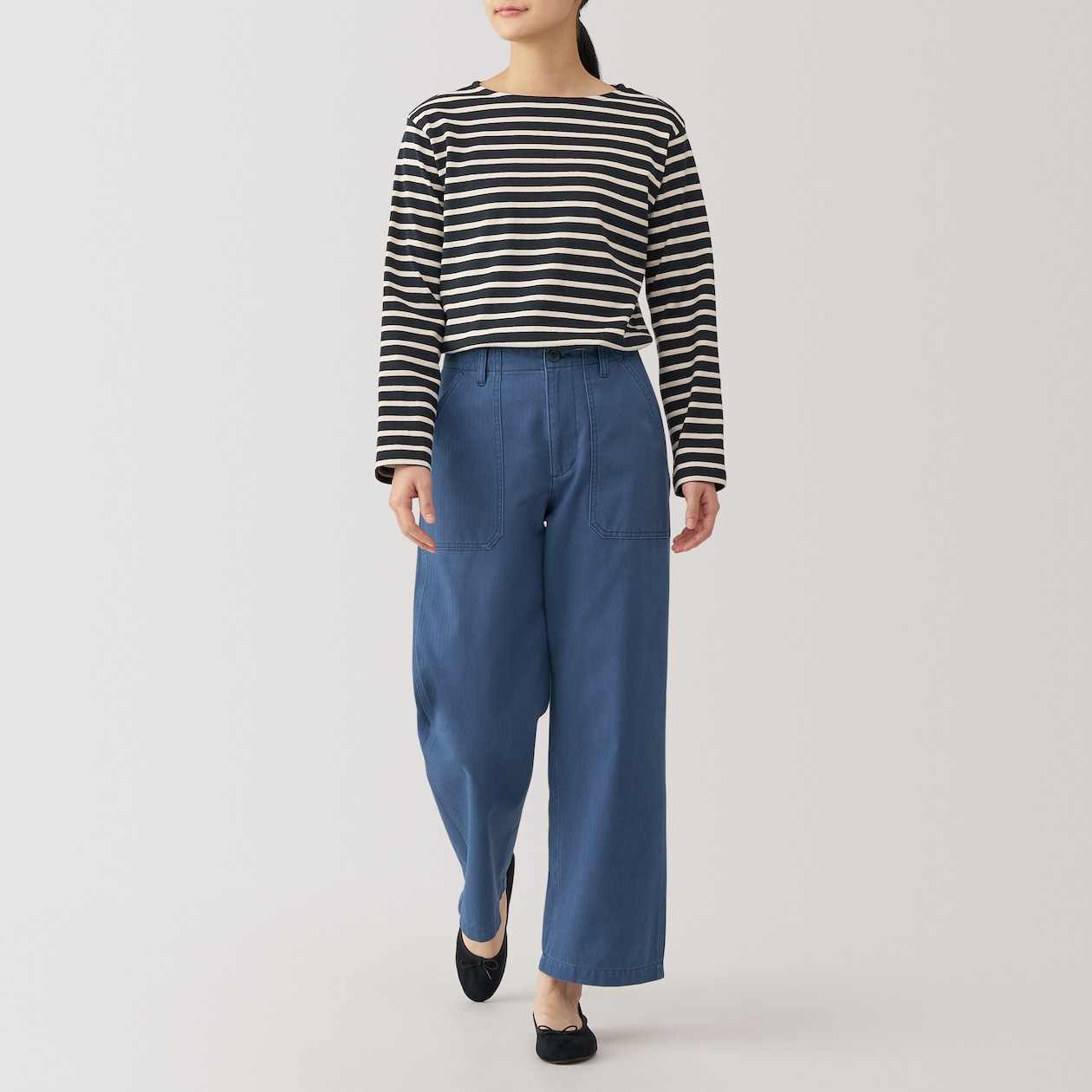 Women's Washed herringbone Baker pants