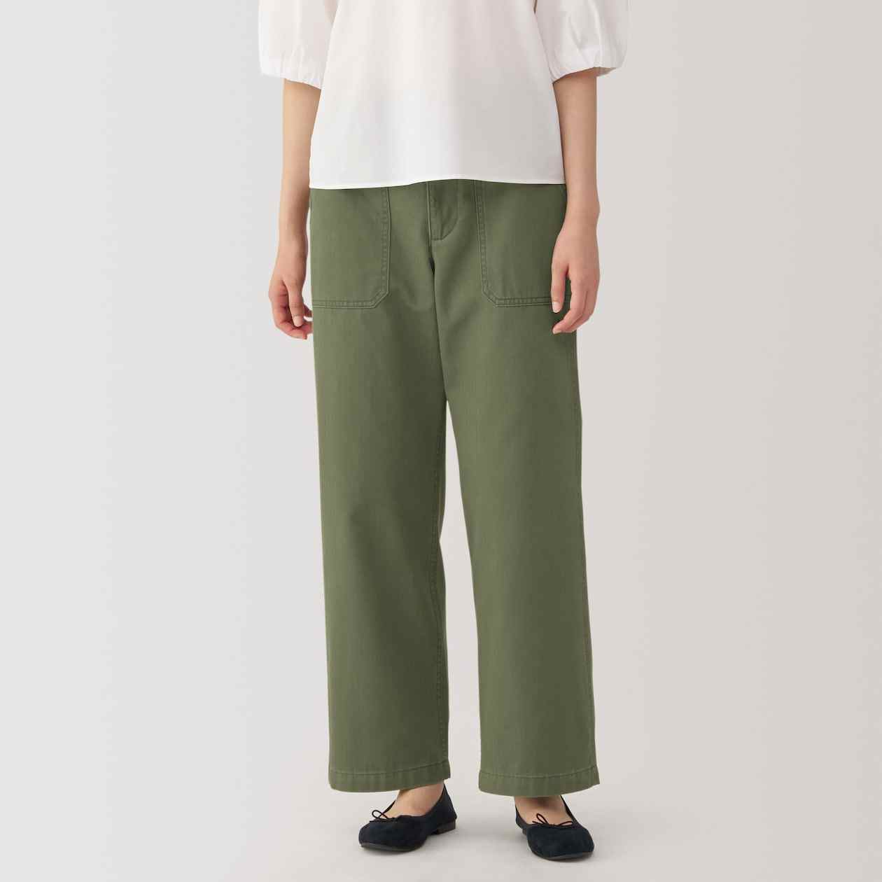 Women's Washed herringbone Baker pants