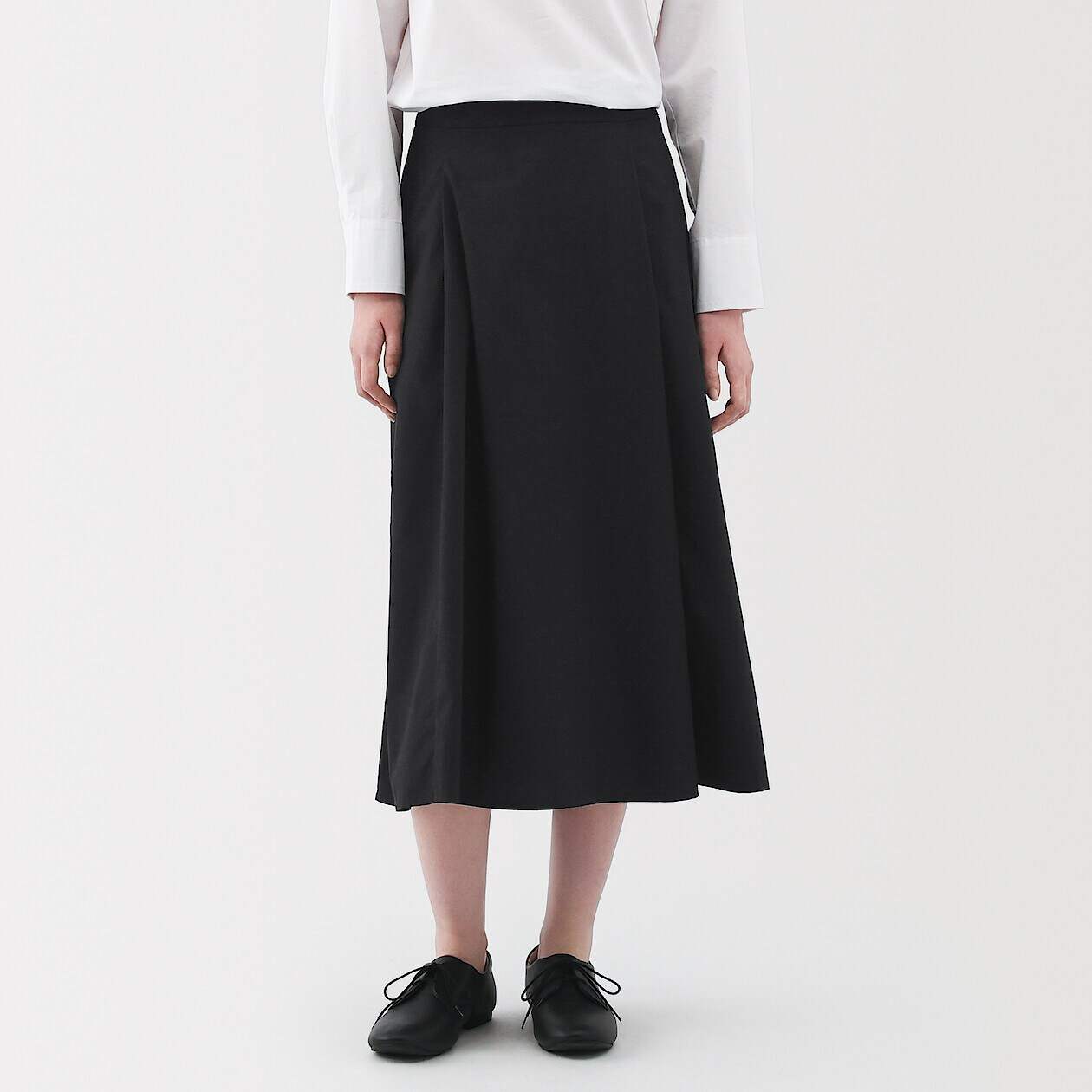 MUJI | Quick dry broadcloth Flare skirt