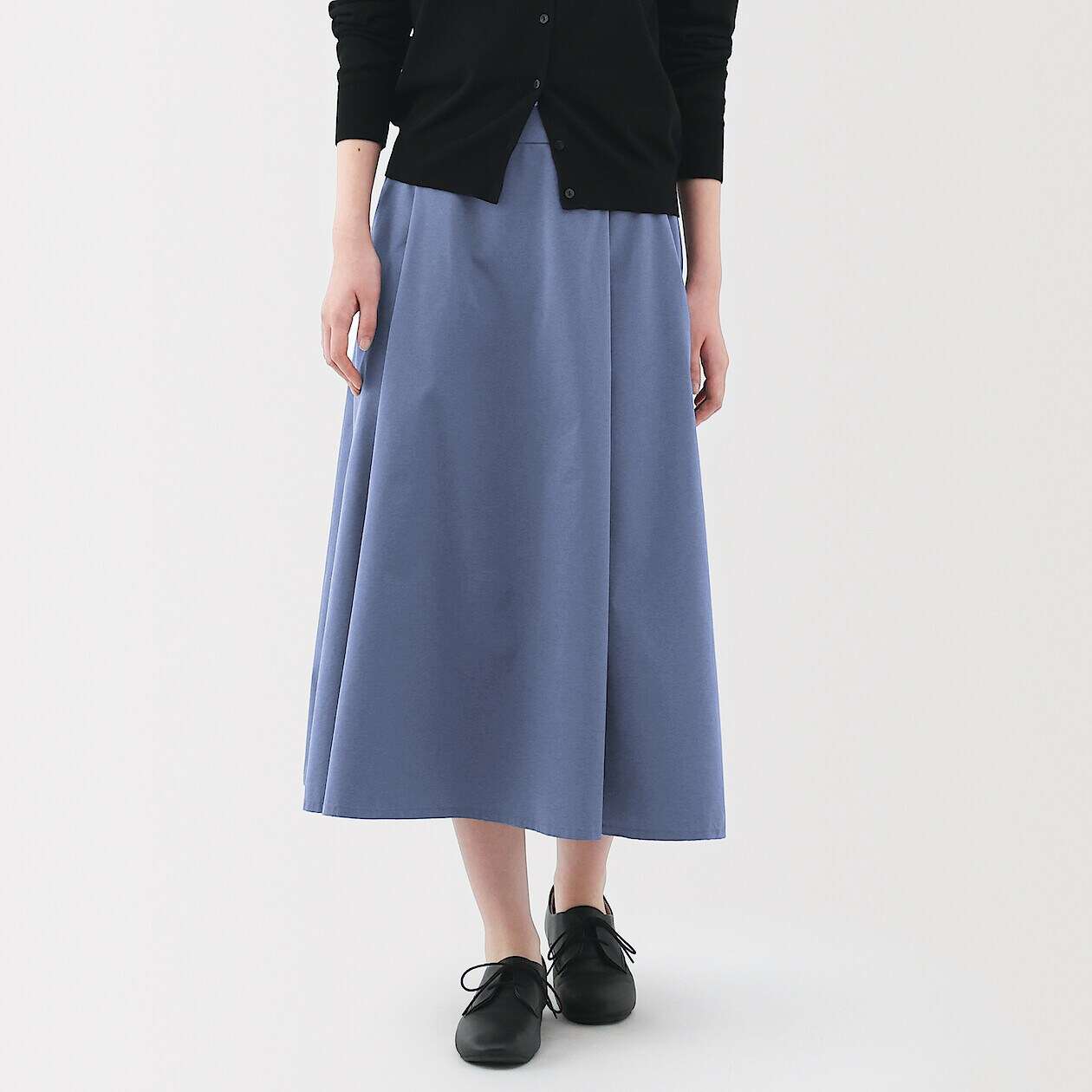 MUJI | Quick dry broadcloth Flare skirt