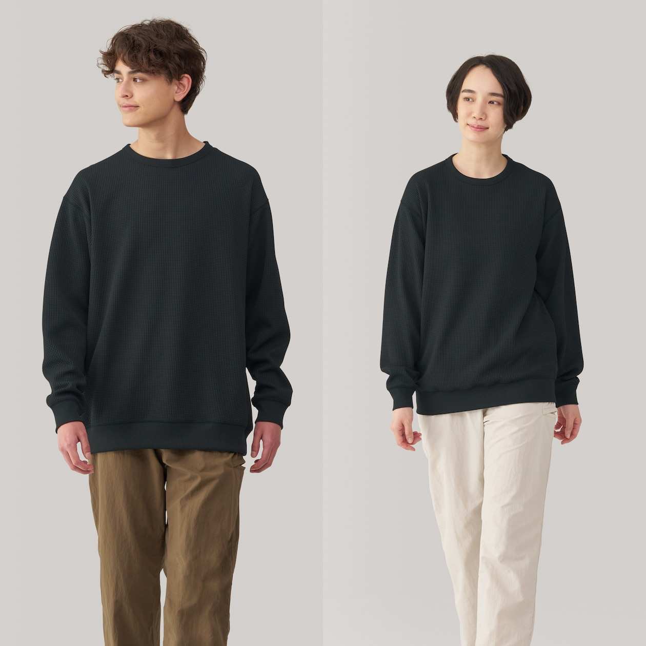 MUJI | UV protection quick dry waffle Long Sleeve T-shirt
