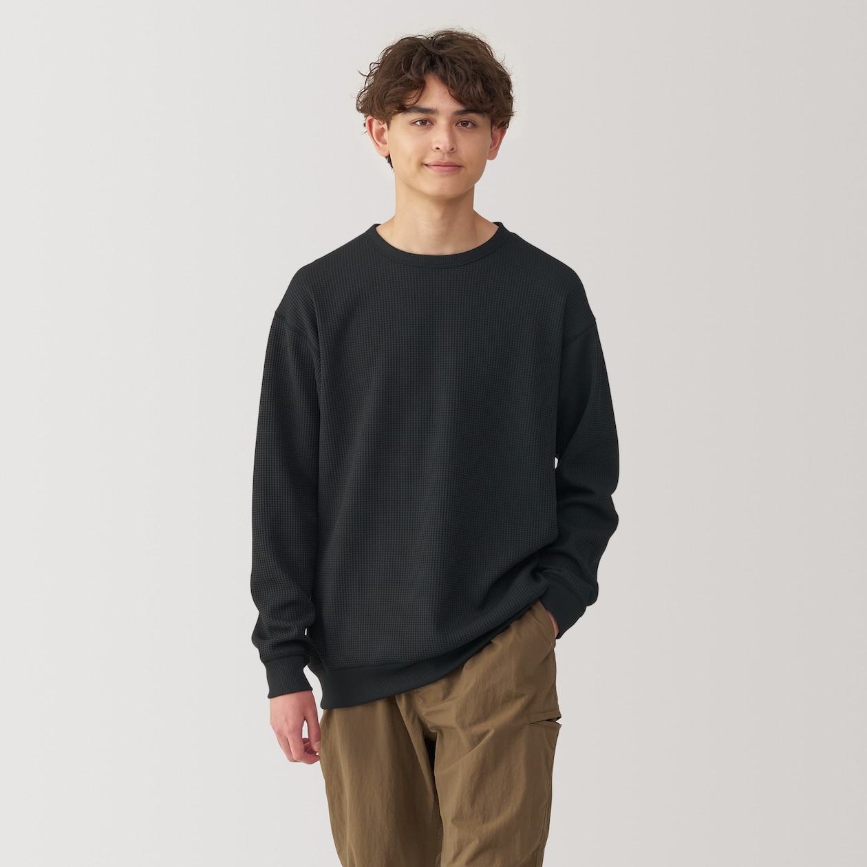 MUJI | UV protection quick dry waffle Long Sleeve T-shirt
