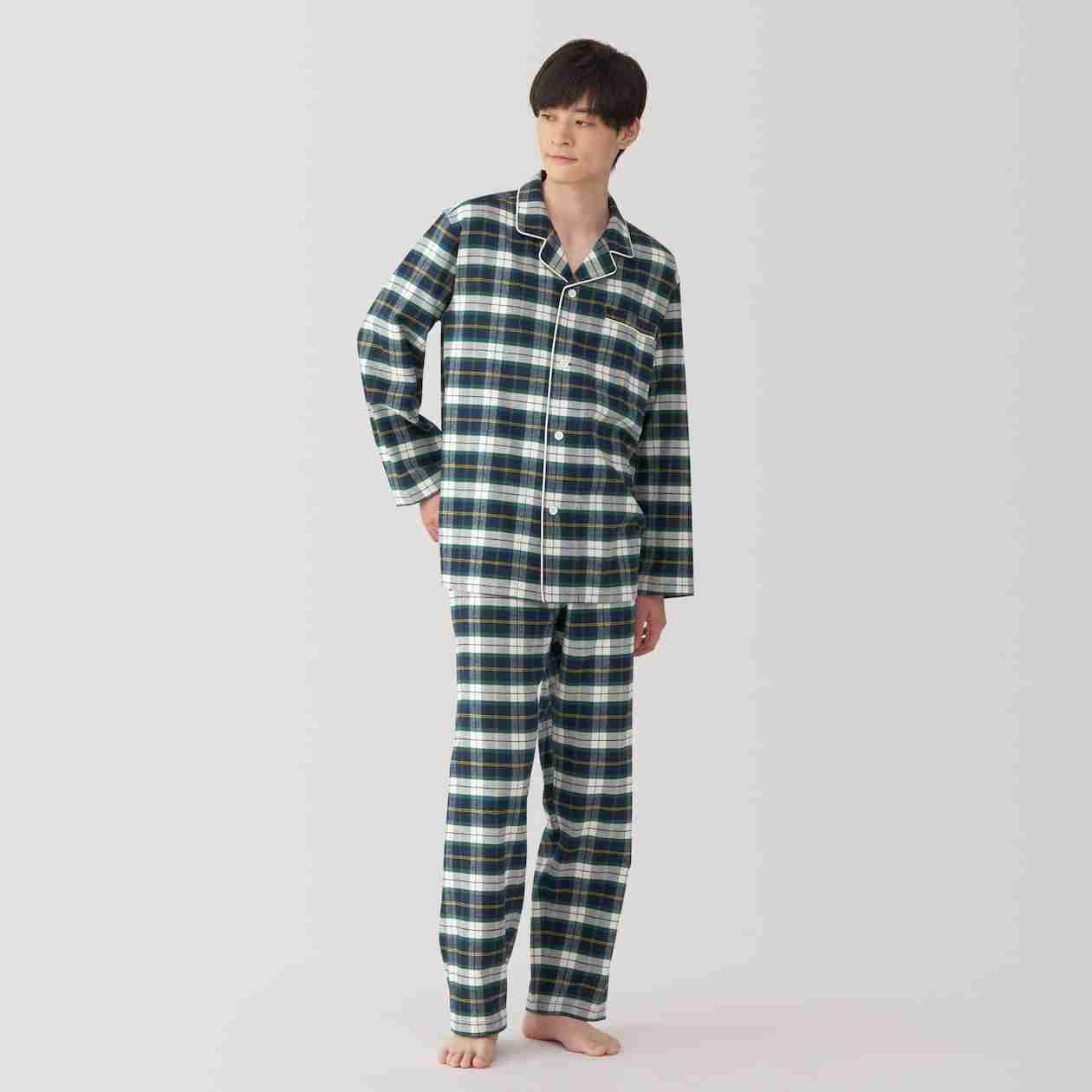 M's Side seamless Flannel L/S pajamas