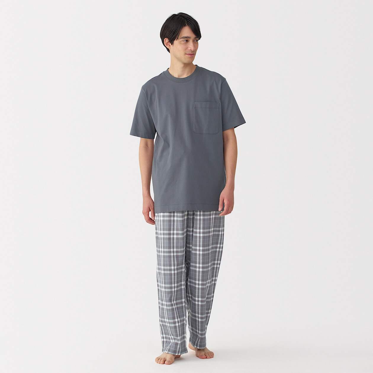 MUJI | Short Sleeve tops with double gauze long pants