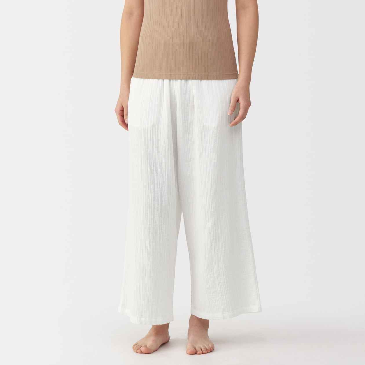 MUJI | Crape gauze long pants