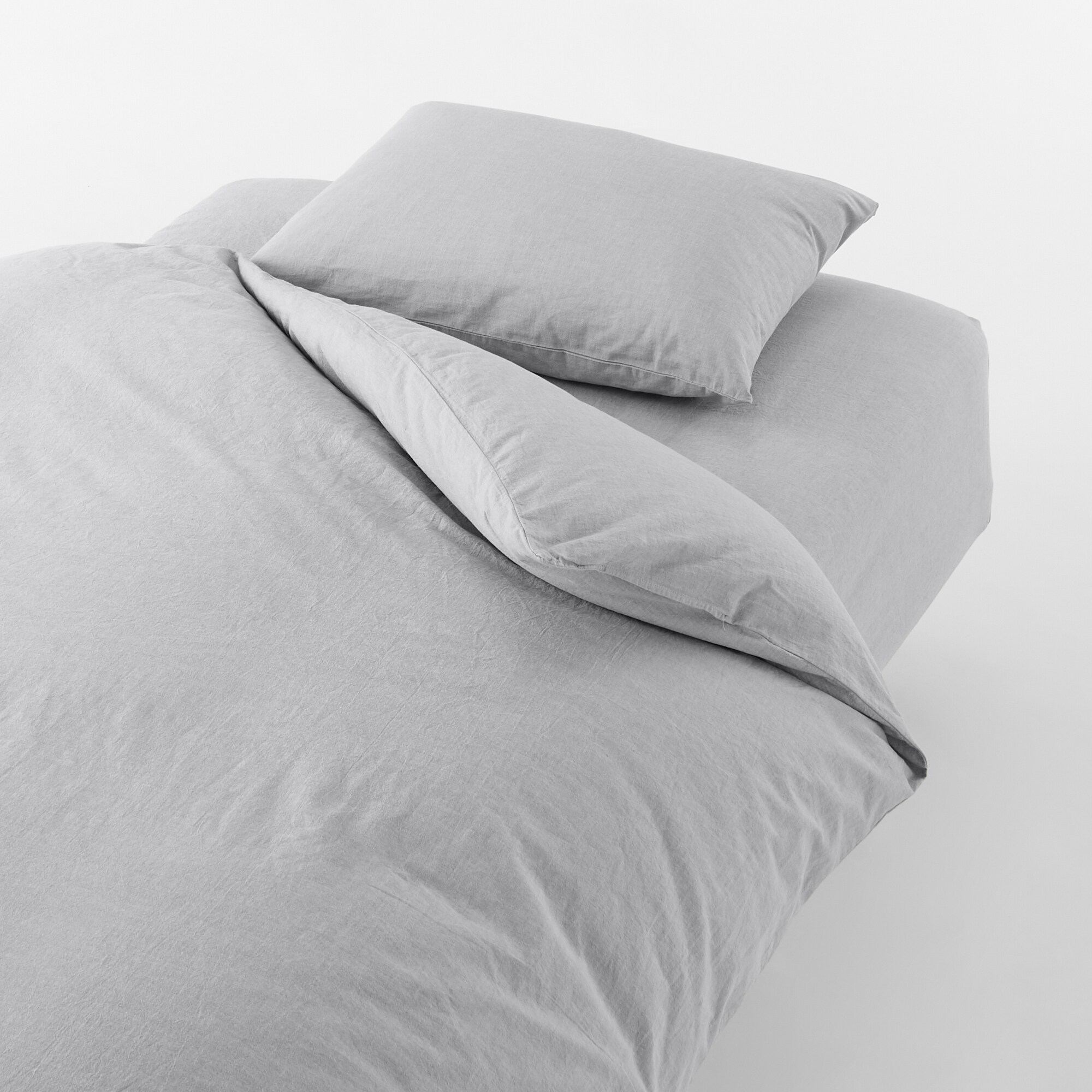 WASHED COTTON FITTED SHEET S