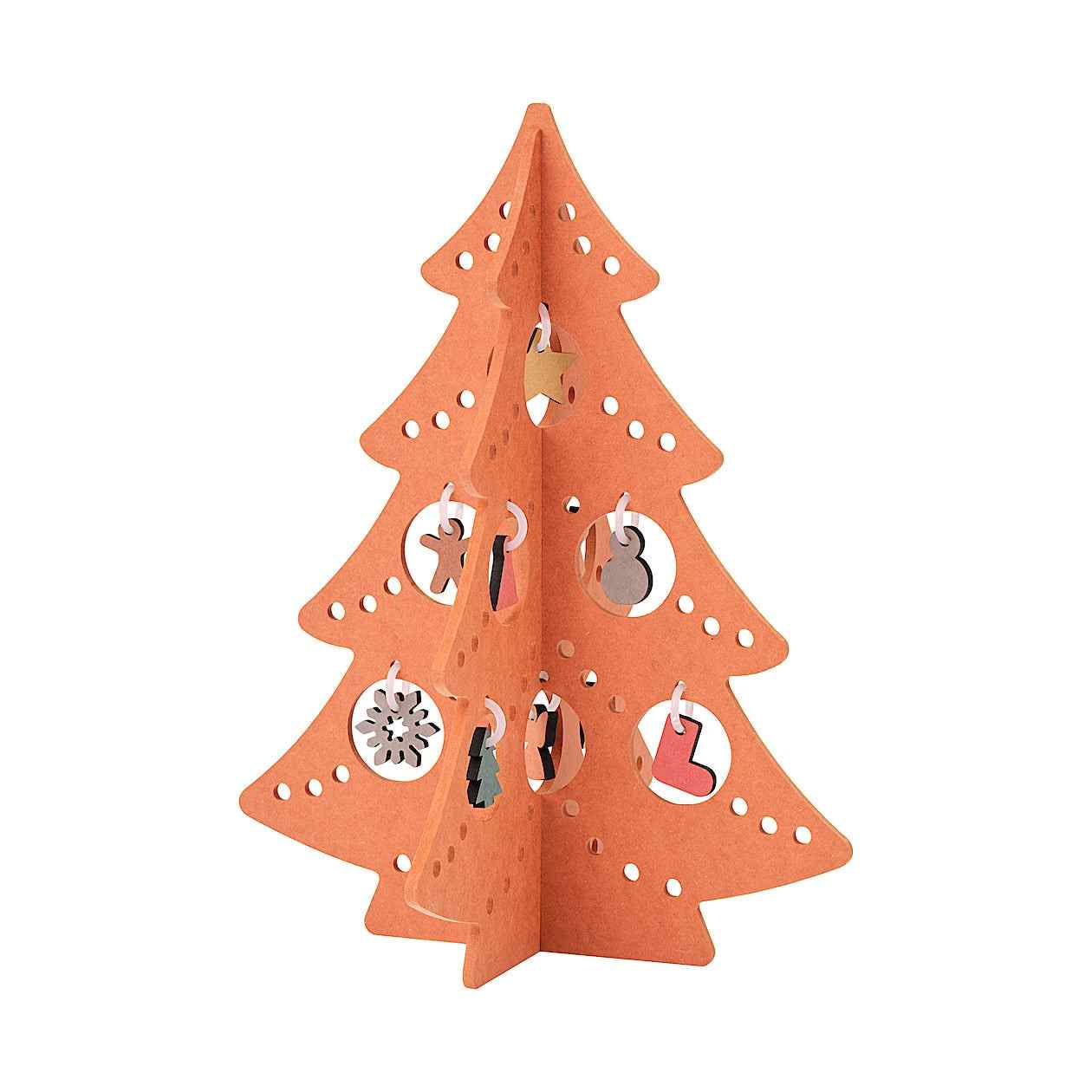 Color MDF Christmas tree L Orange