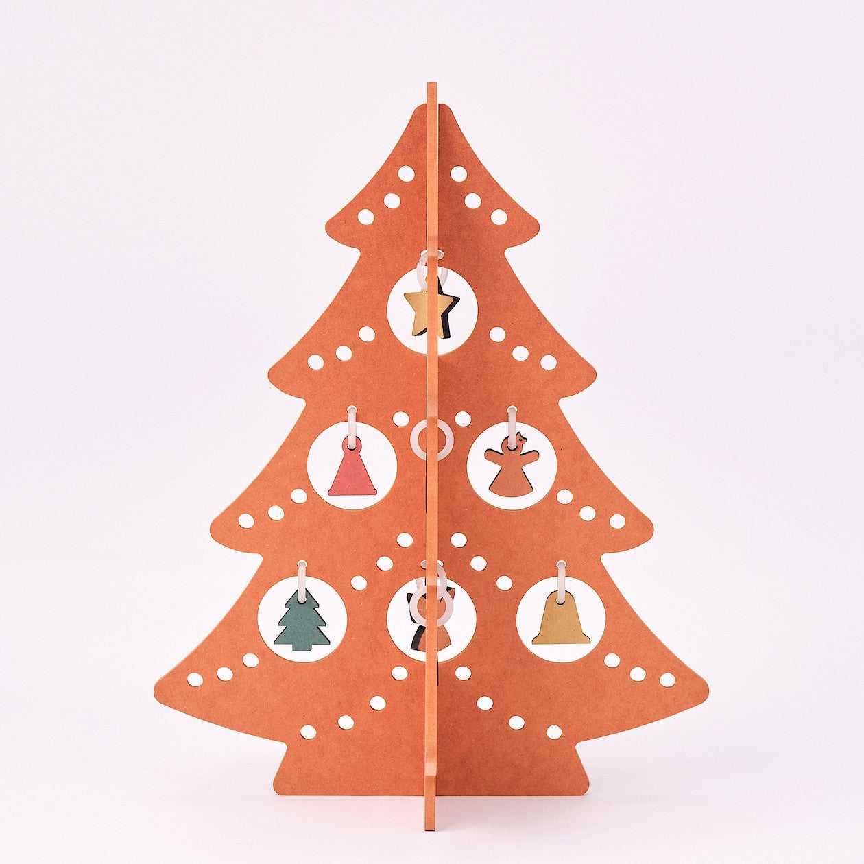 Color MDF Christmas tree L Orange