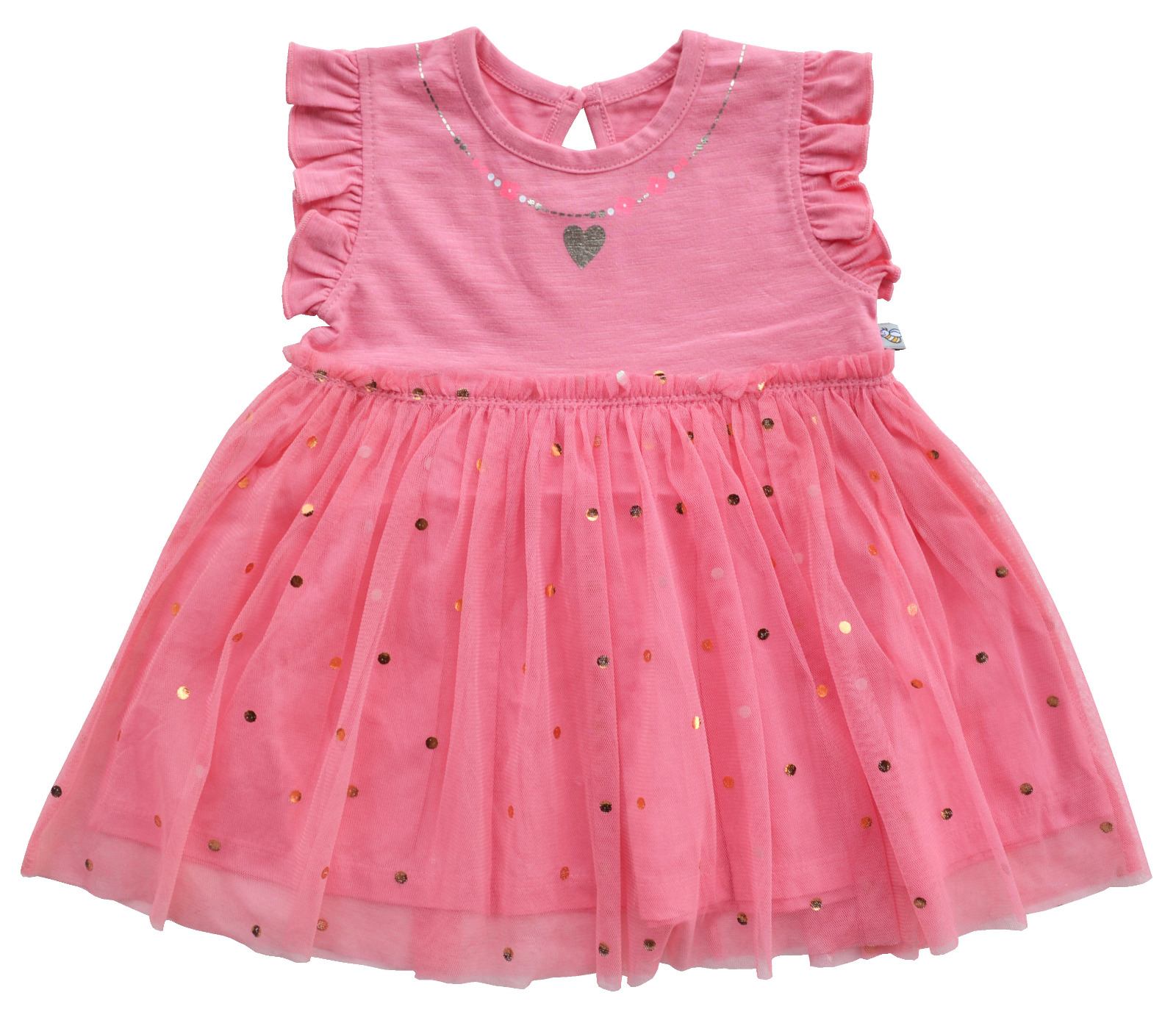 Baby Girls Short Sleeves Tutu Dress,Color-Peach