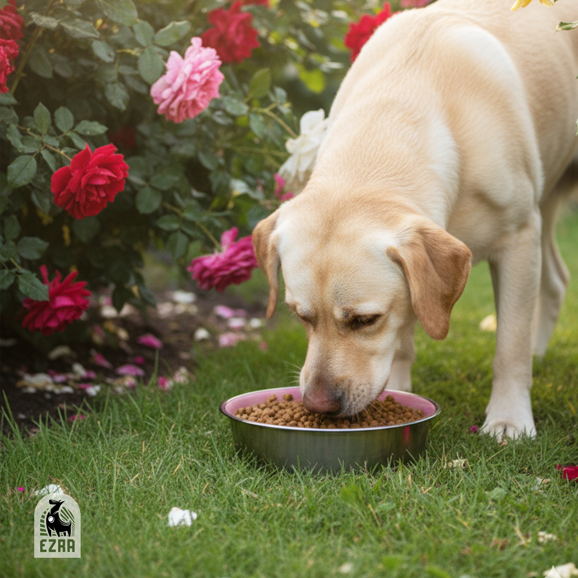Ezra Anti Skid Rubber Grip, Stainless Steel Bowls for Dog, Light Pink
