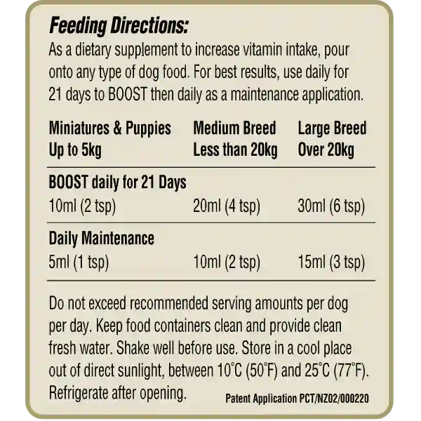 My Beau Vitamin &amp; Mineral Dog Supplement - 300 ml