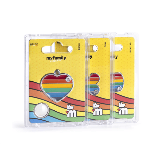 Rainbow Large Bone Name Tag