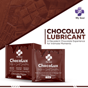 My Soul ChocoLux Chocolate Flavoured Edible Intimate Lube - pH-Balanced, Dermatologically Tested Lubricant (3ml x 10 Sachets) | Safe for Oral, vaginal Use | Intimate-Safe formula - 10 Single-Use Sachets