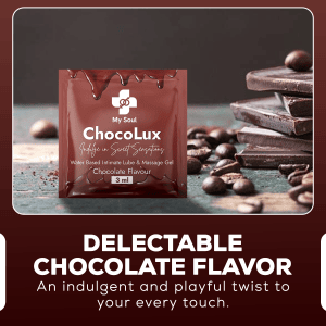 My Soul ChocoLux Chocolate Flavoured Edible Intimate Lube - pH-Balanced, Dermatologically Tested Lubricant (3ml x 10 Sachets) | Safe for Oral, vaginal Use | Intimate-Safe formula - 10 Single-Use Sachets