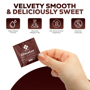 My Soul ChocoLux Chocolate Flavoured Edible Intimate Lube - pH-Balanced, Dermatologically Tested Lubricant (3ml x 10 Sachets) | Safe for Oral, vaginal Use | Intimate-Safe formula - 10 Single-Use Sachets