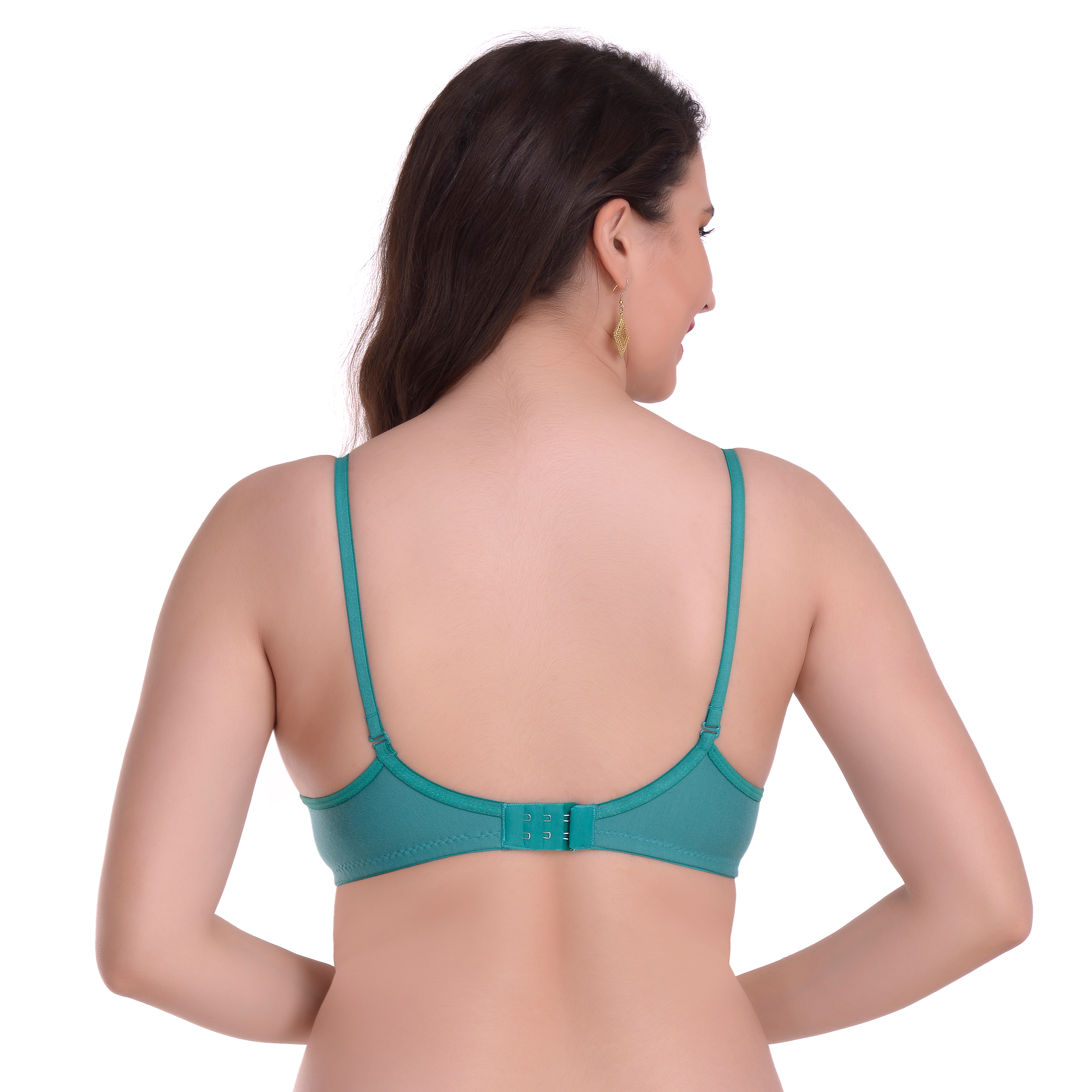 Mynte | Mynte Women's Cotton Rich Lightly Padded Non-Wired Full Cup Regular Bra (Pack of 3) (Green/Blue/Yellow,30) (MY-CPPB-7GBLY-30) 1