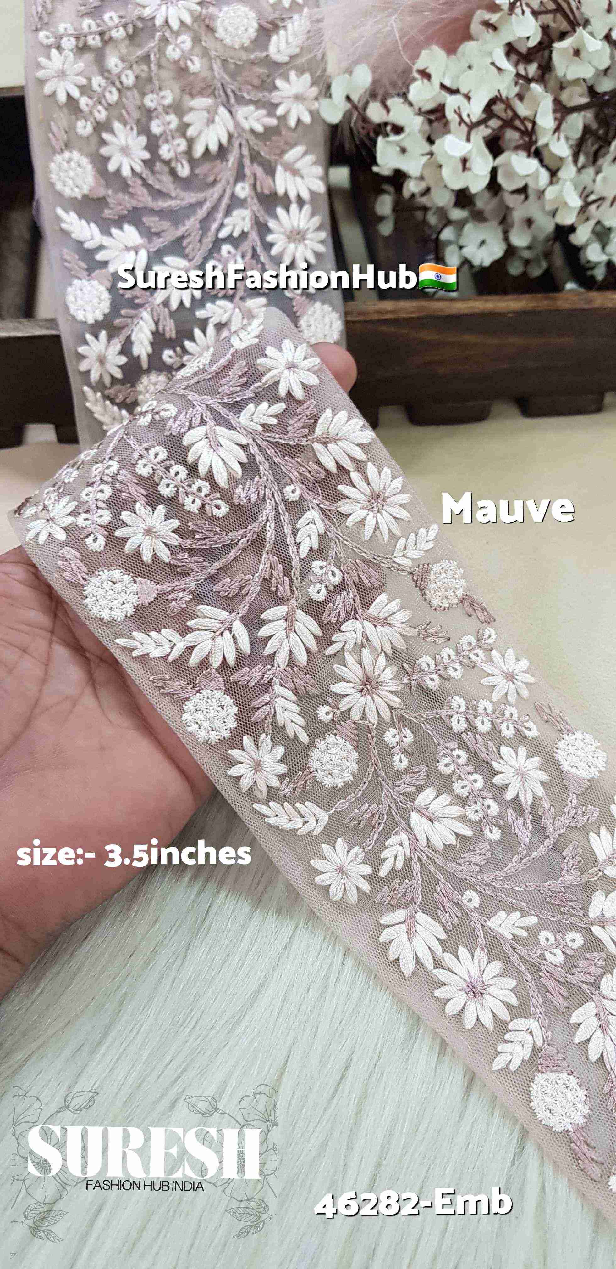  Tone-to-Tone Floral Net Lace