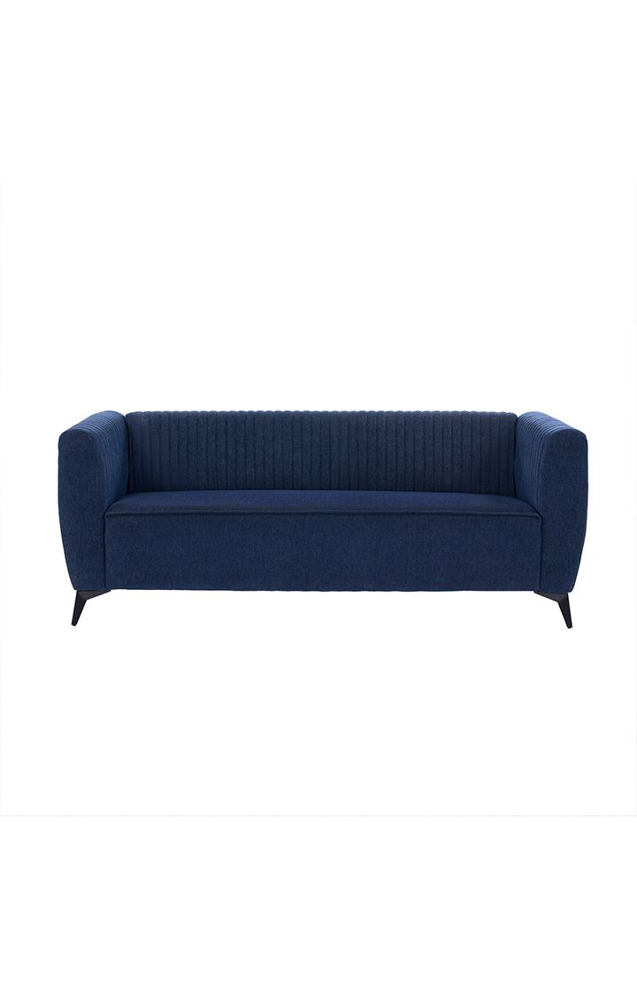 neudot Diva Sofa for Living Room |3 Persons Sofa|Premium Fabric with Cushioned Armrest | Solid Wood Frame|3 Seater in Cobalt Blue Color
