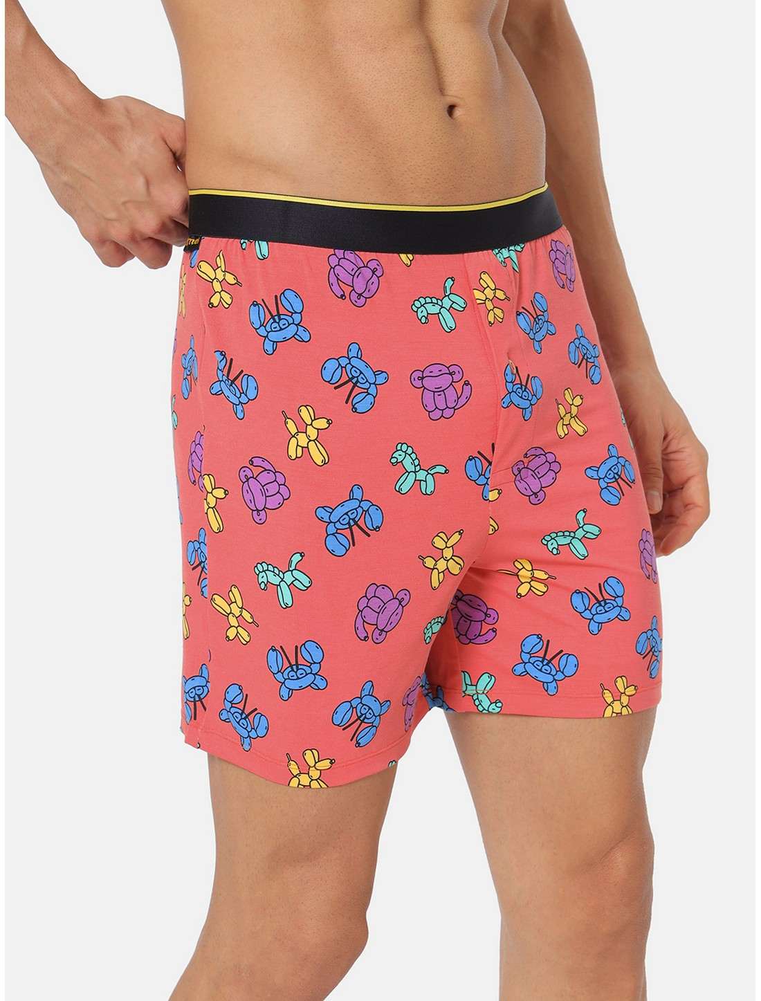 Bummer Deja Vu White Printed Modal Boxer for Men