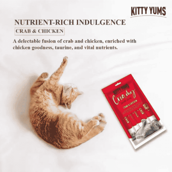 Kitty Yums Creamy Treat Crab & Chicken (5Pcs) Cat Treat