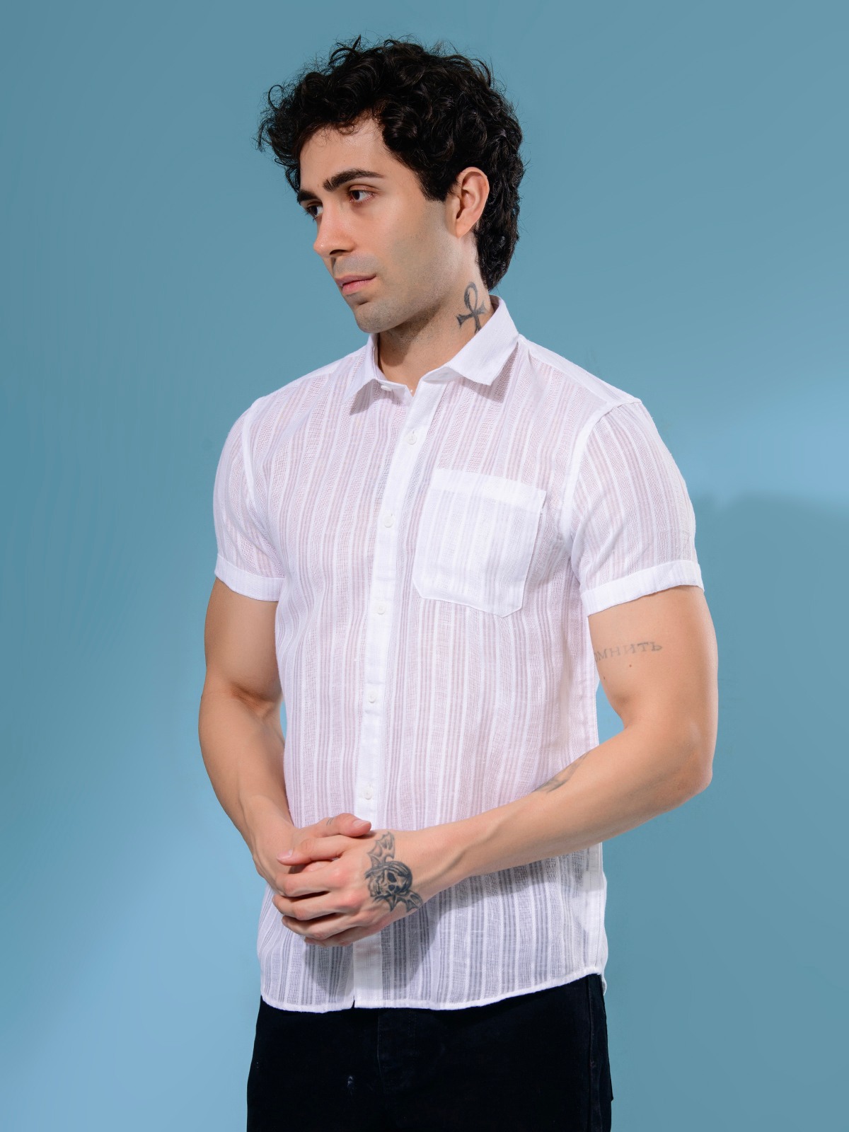 ALBION MENS MOF WHITE SHIRT