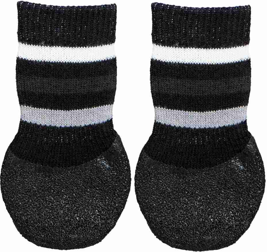 Trixie Dog Socks Non Slip with All Round Rubber Coating, (2 PCS, Black)