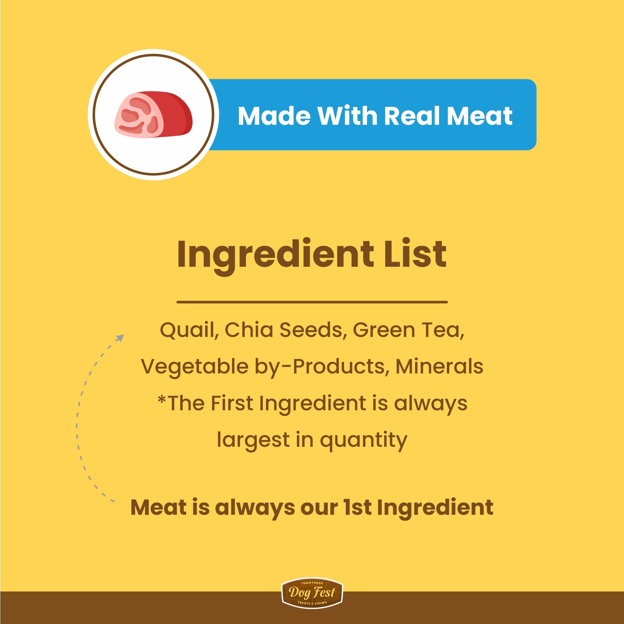 Dogfest Quail & Chia Seeds Training Dog Treats, 90g