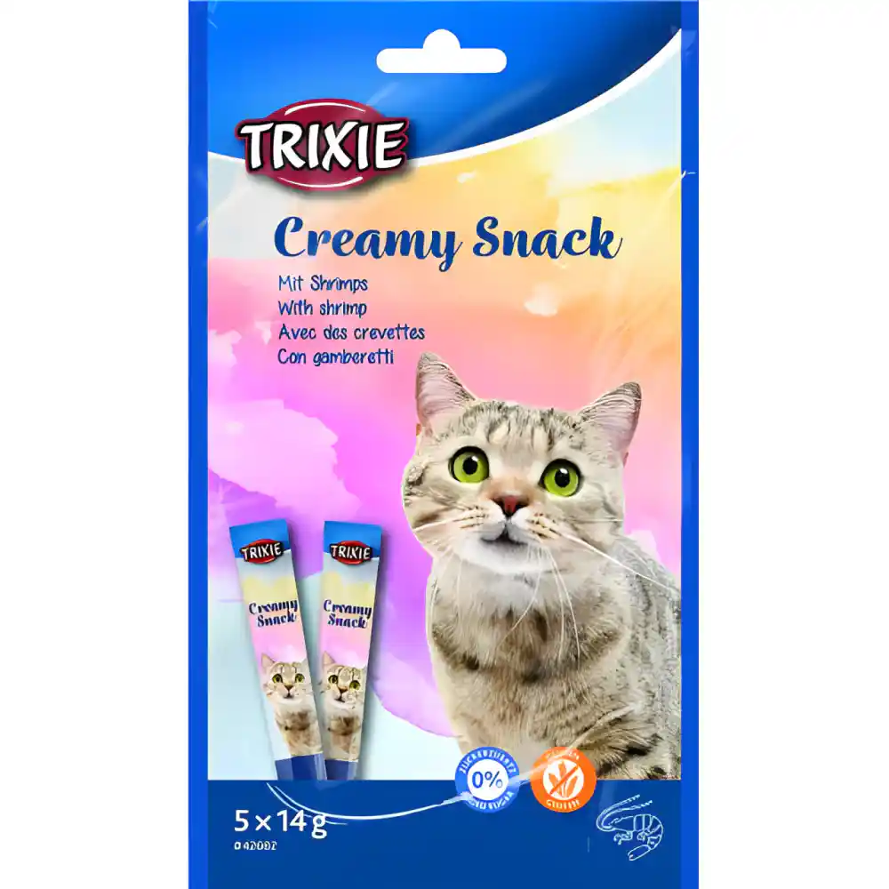 Trixie Creamy Snack With Shrimp Cat Treats, 5 x 14 g