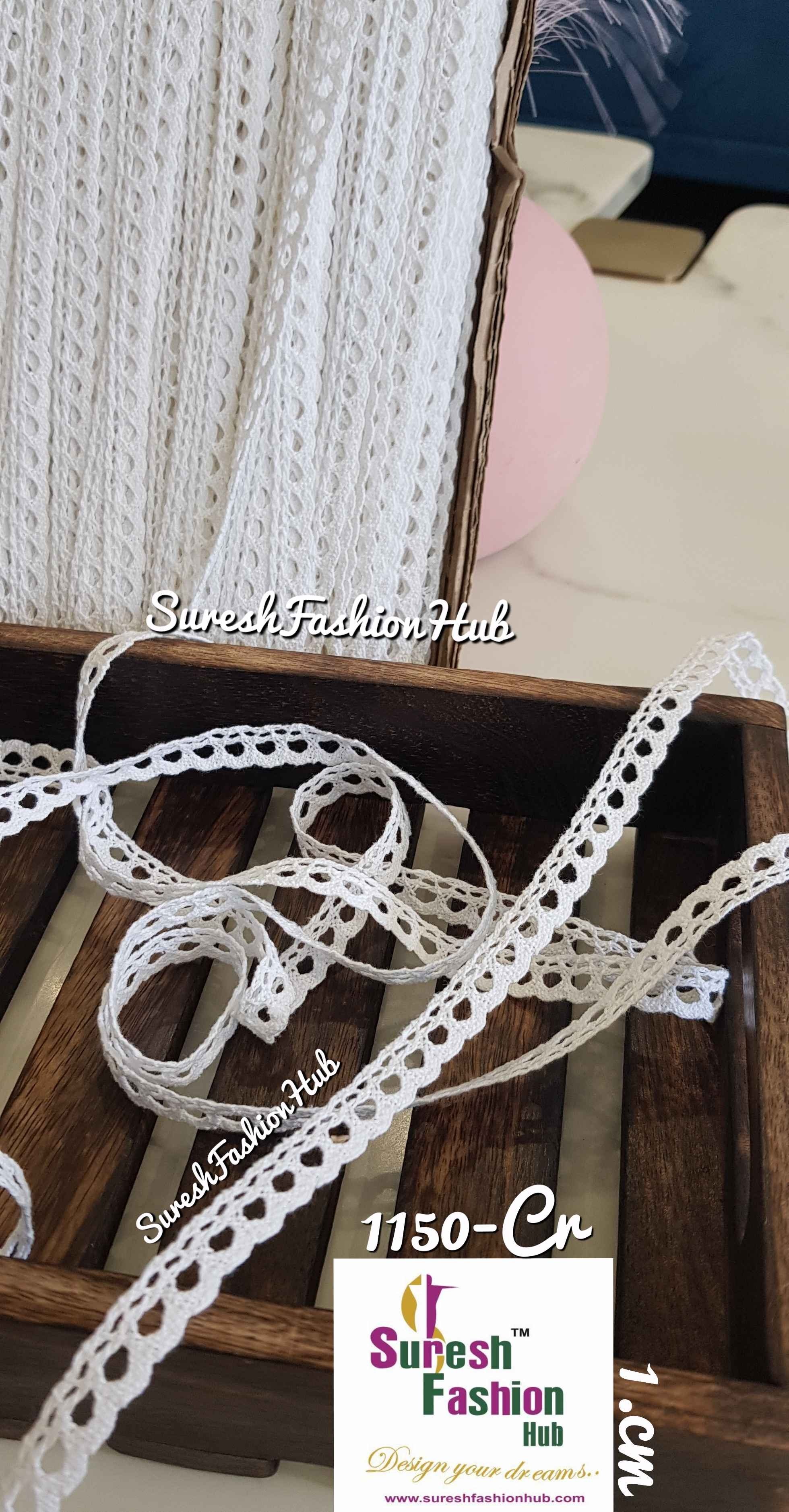 Semicircular pattern Cotton Crotchet Trim