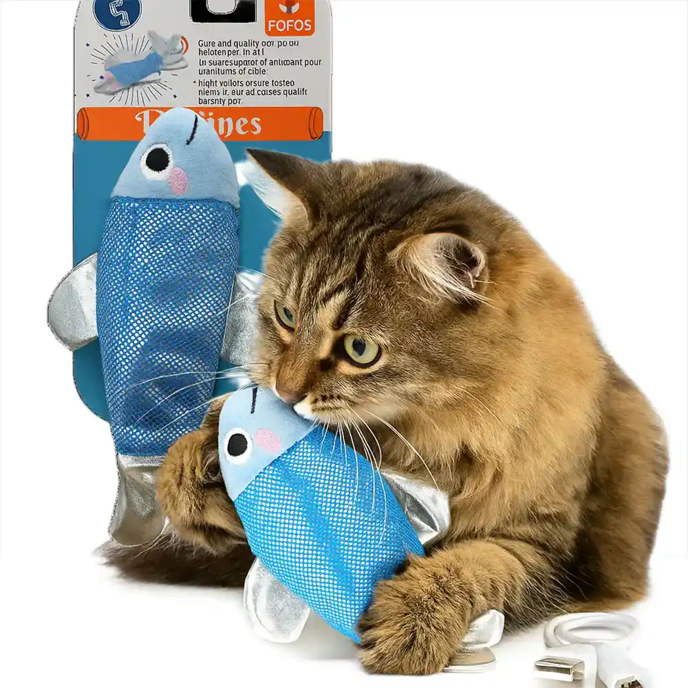 Fofos Sardine Dancing Fish USB Charging Cat Toy