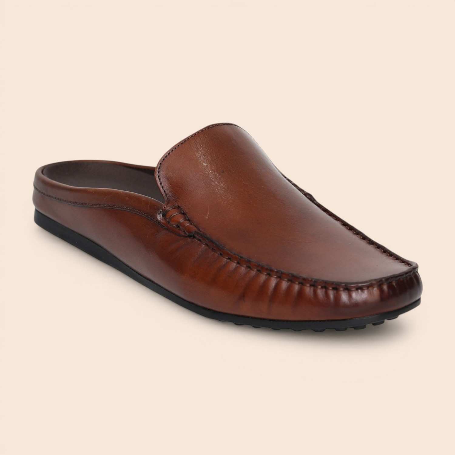 Men Classic Dark Tan Mule | Centro Shoes & More