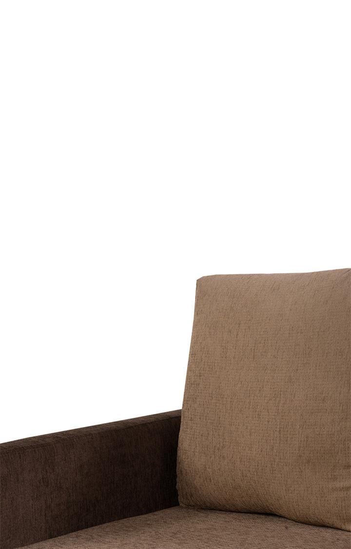 neudot Saya RHS Sectional Sofa for Living Room |4 Person Sofa| Premium Fabric with Cushioned Armrest | 12 Months Warranty| Solid Wood Frame| 4 Seater in Saya Duo Brown Color DIY(Do-It-Yourself)