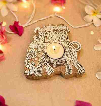 Wooden Tea-light Candle Holder