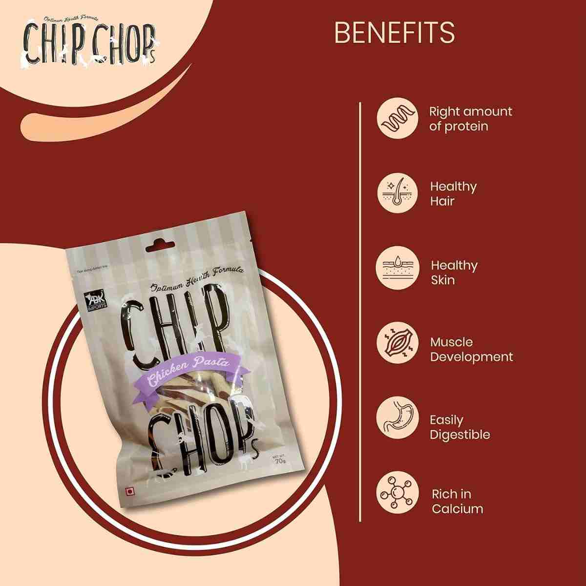 Chip Chops Chicken Pasta Dog Treat - 70gm