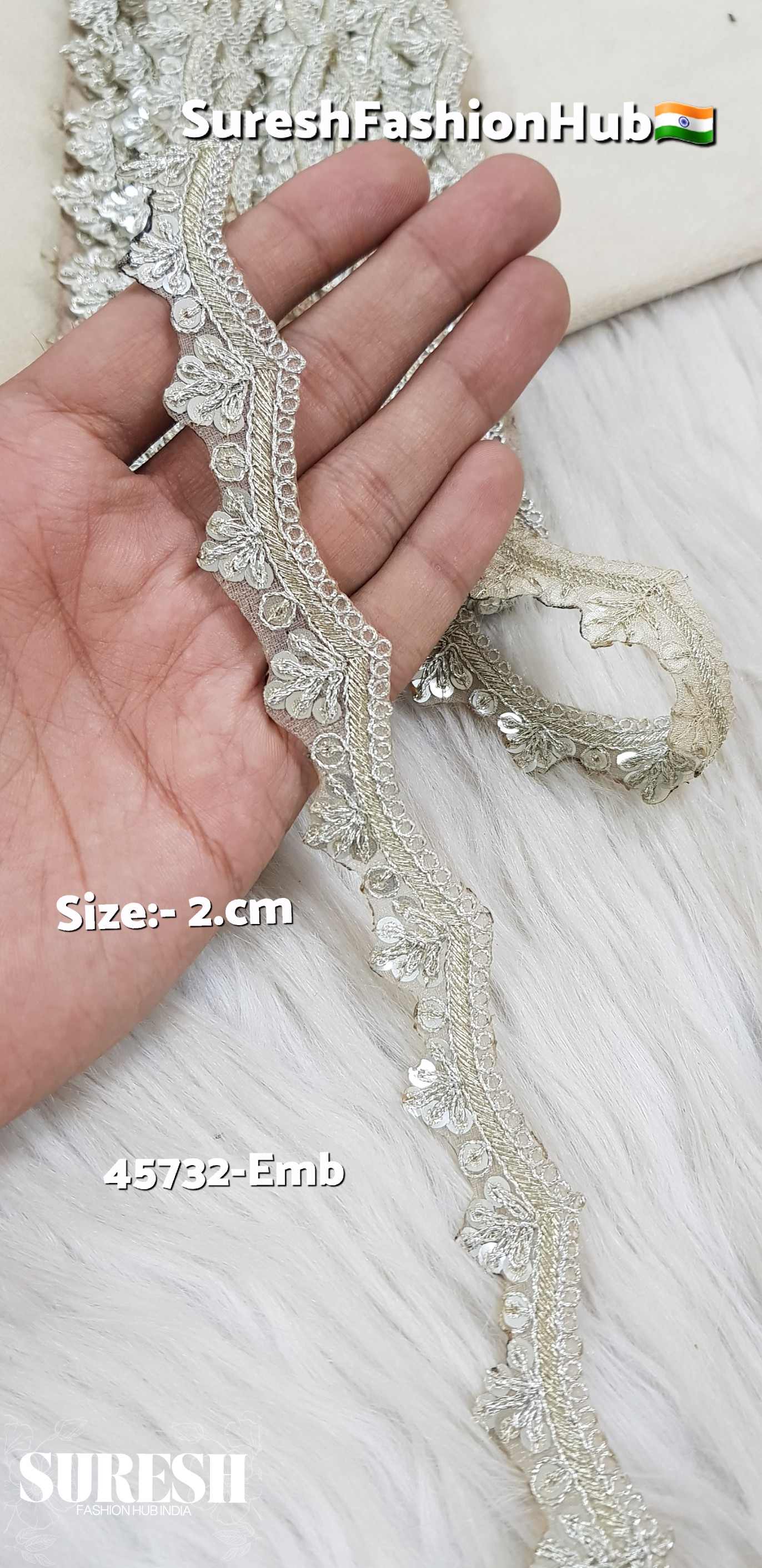 Water  Classic Dori Zari & Sequence Organza Lace