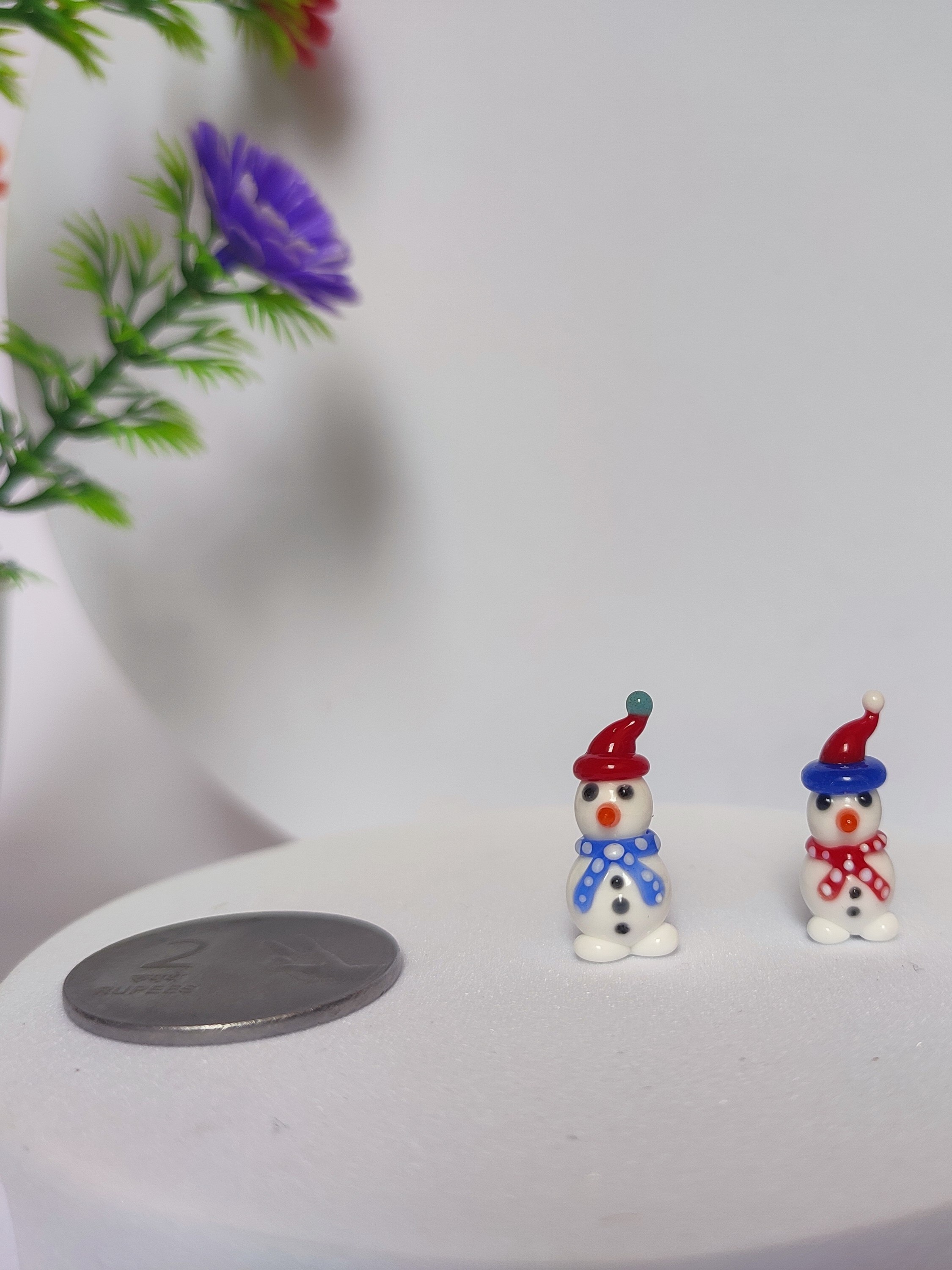 Glass Miniature snowman