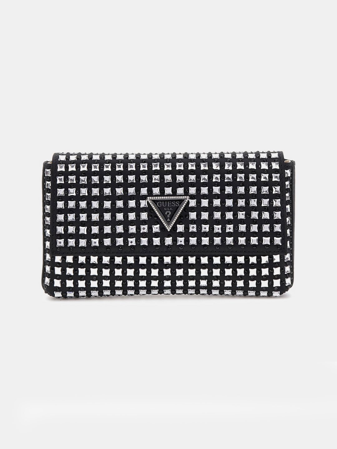 Guess Women Zalina Black Embellished Clutch