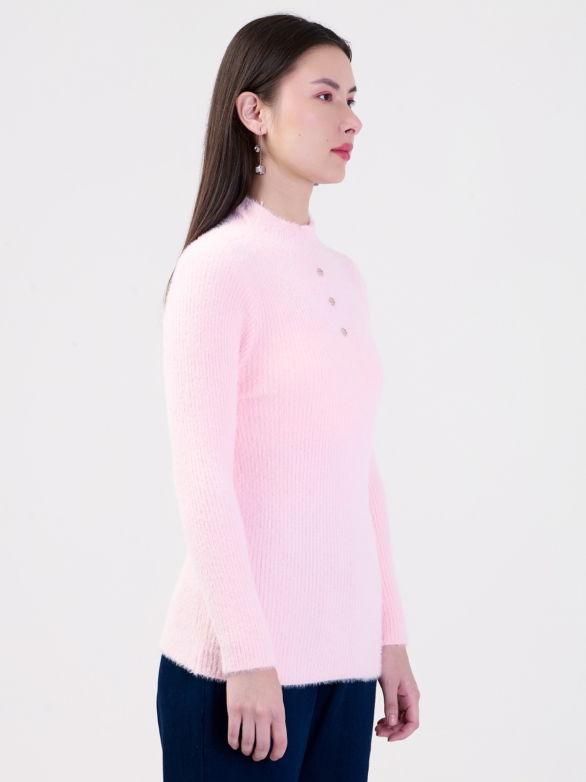 ALBION LADIES PINK TOP (WOOLEN)