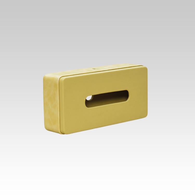 Tissue Box Holder for Home and Office in Premium Faux Leather | Size: 9.5 x 4.5 x 2.5(H) Inches | Moderno | Cream