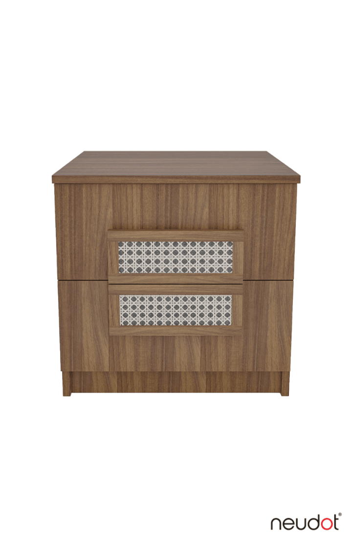 Sakura Rattan Bedside Table - Leon Teak Finish