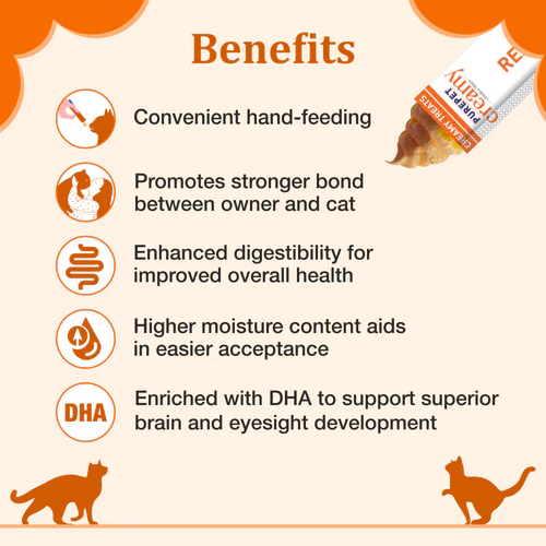 Purepet Real Chicken Lickable Creamy Treats for Cats, 75g