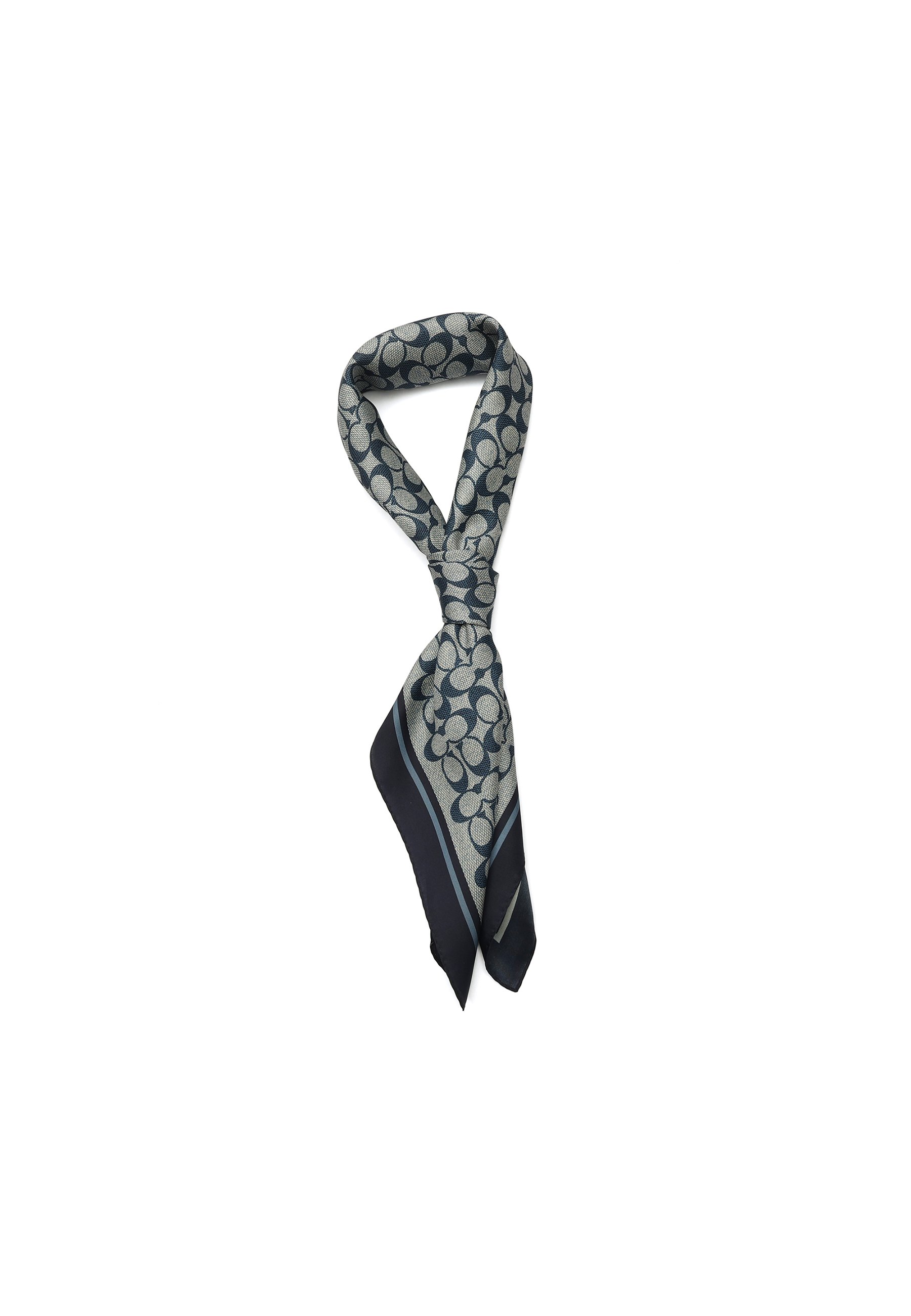 Textured Signature C Printed Silk Square