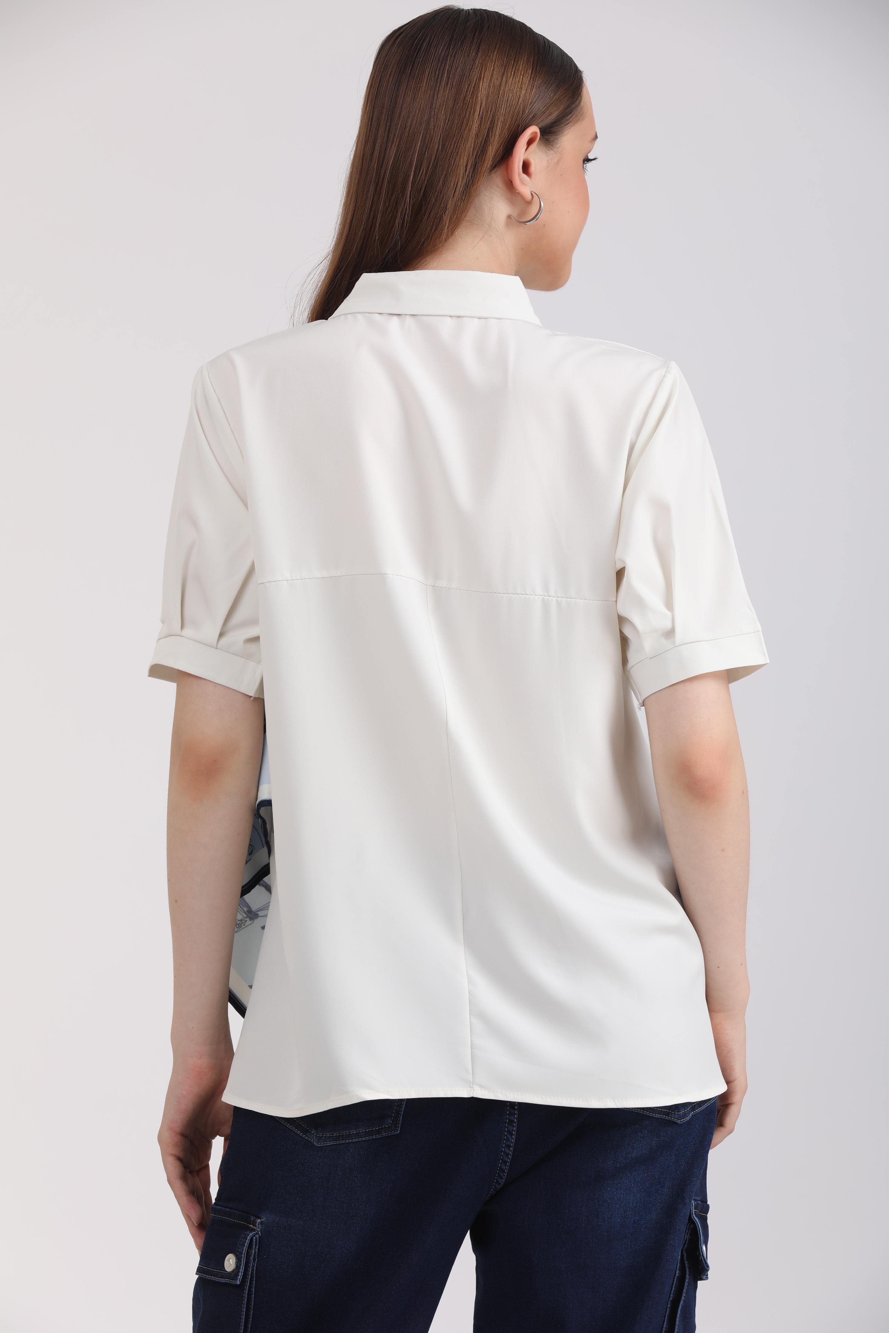 Albion Women White Blouson Top
