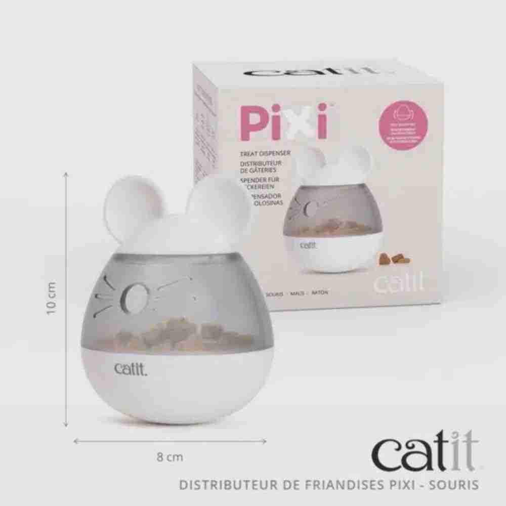 Catit PIXI Treat Dispenser, Slow feeder Interactive Toy for Cats – Mouse
