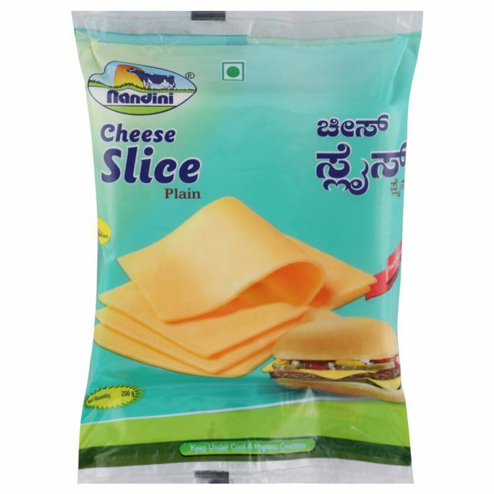 Nandini Plain Cheese Slices 200 G (Pouch)