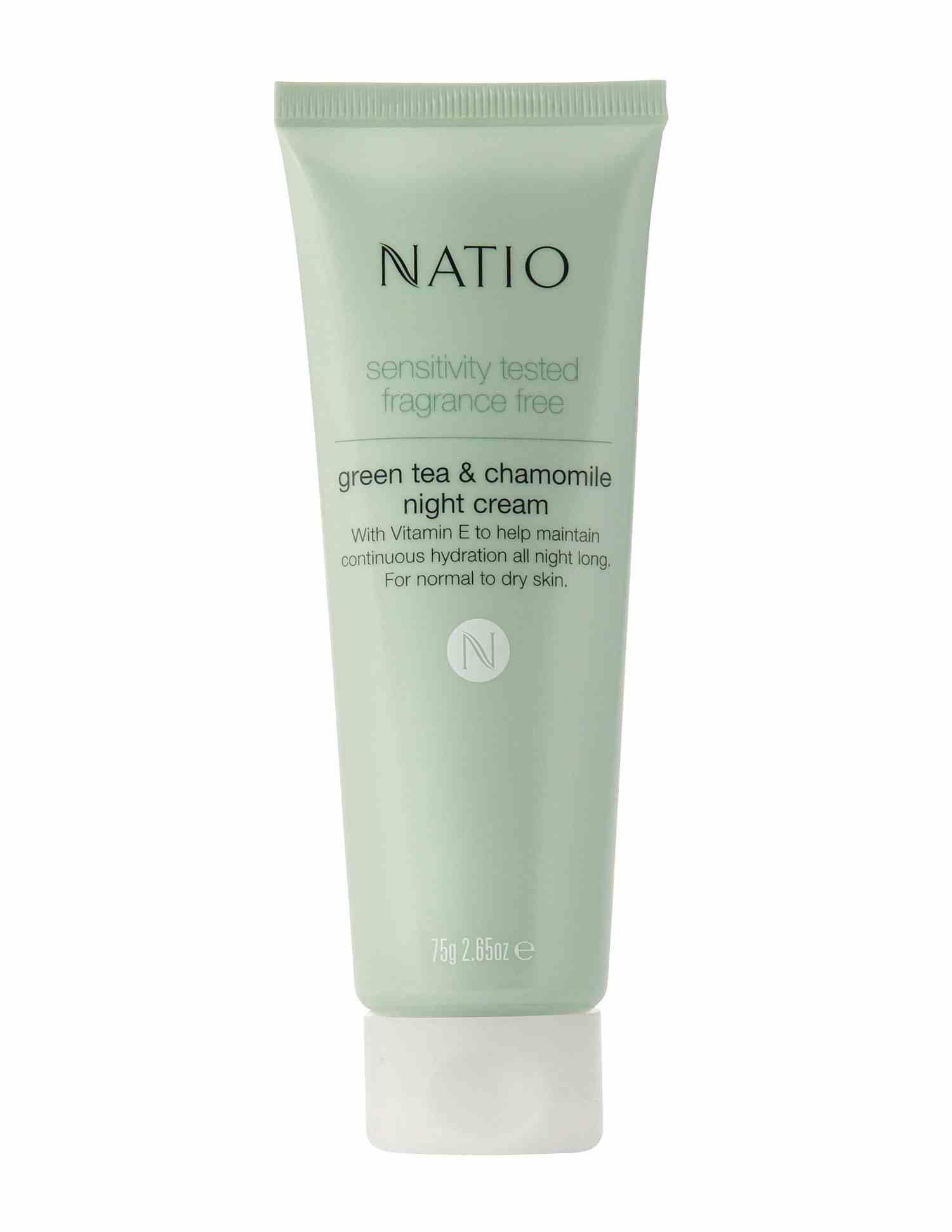Sensitivity Tested Fragrance Free Green Tea And Chamomile Night Cream • 75gm