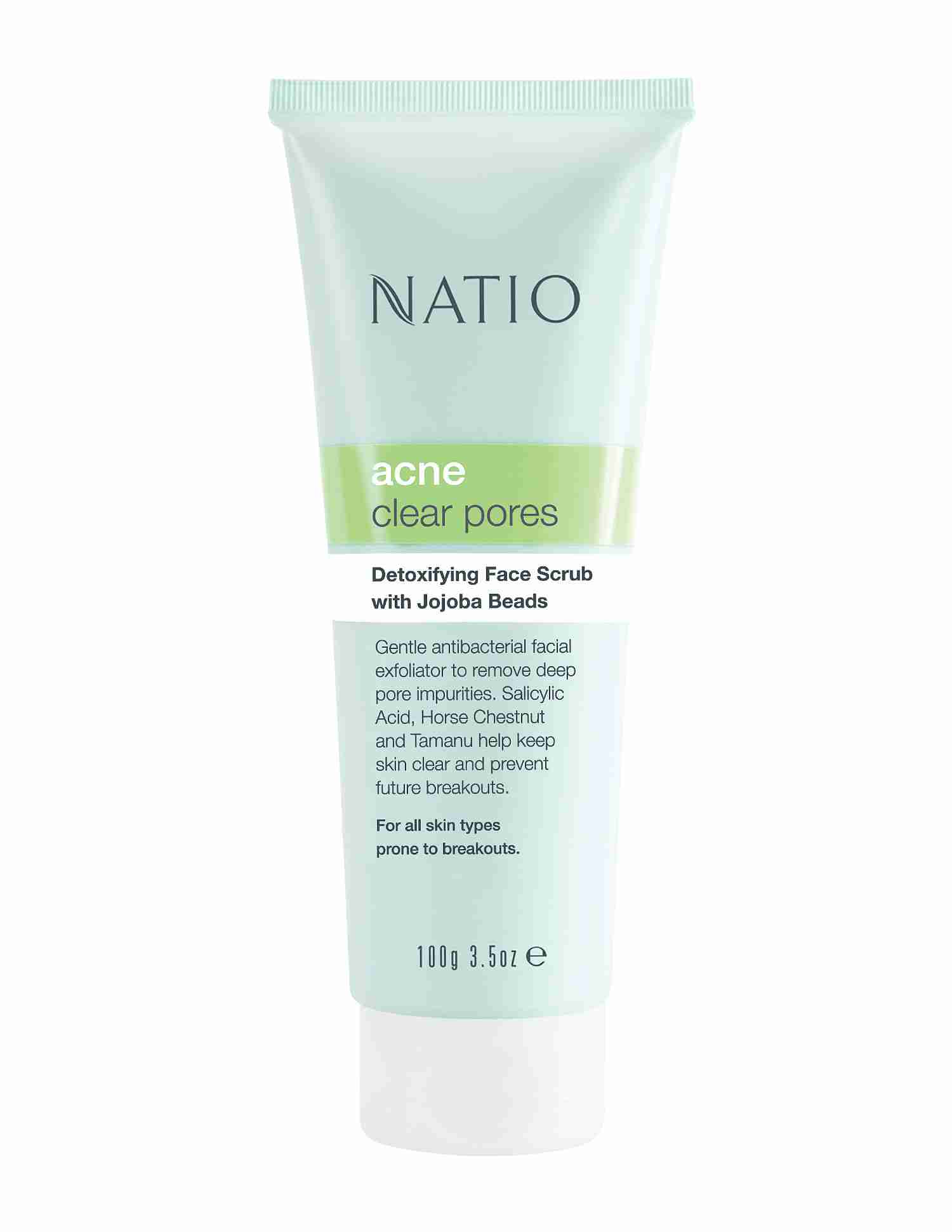 Detoxifying Face Scrub With Jojoba BeadsAcne Prone Skin • 100g